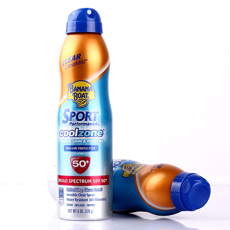 美国直邮 Banana boat香蕉船 运动型冰极防晒清爽喷雾SPF50 170ml