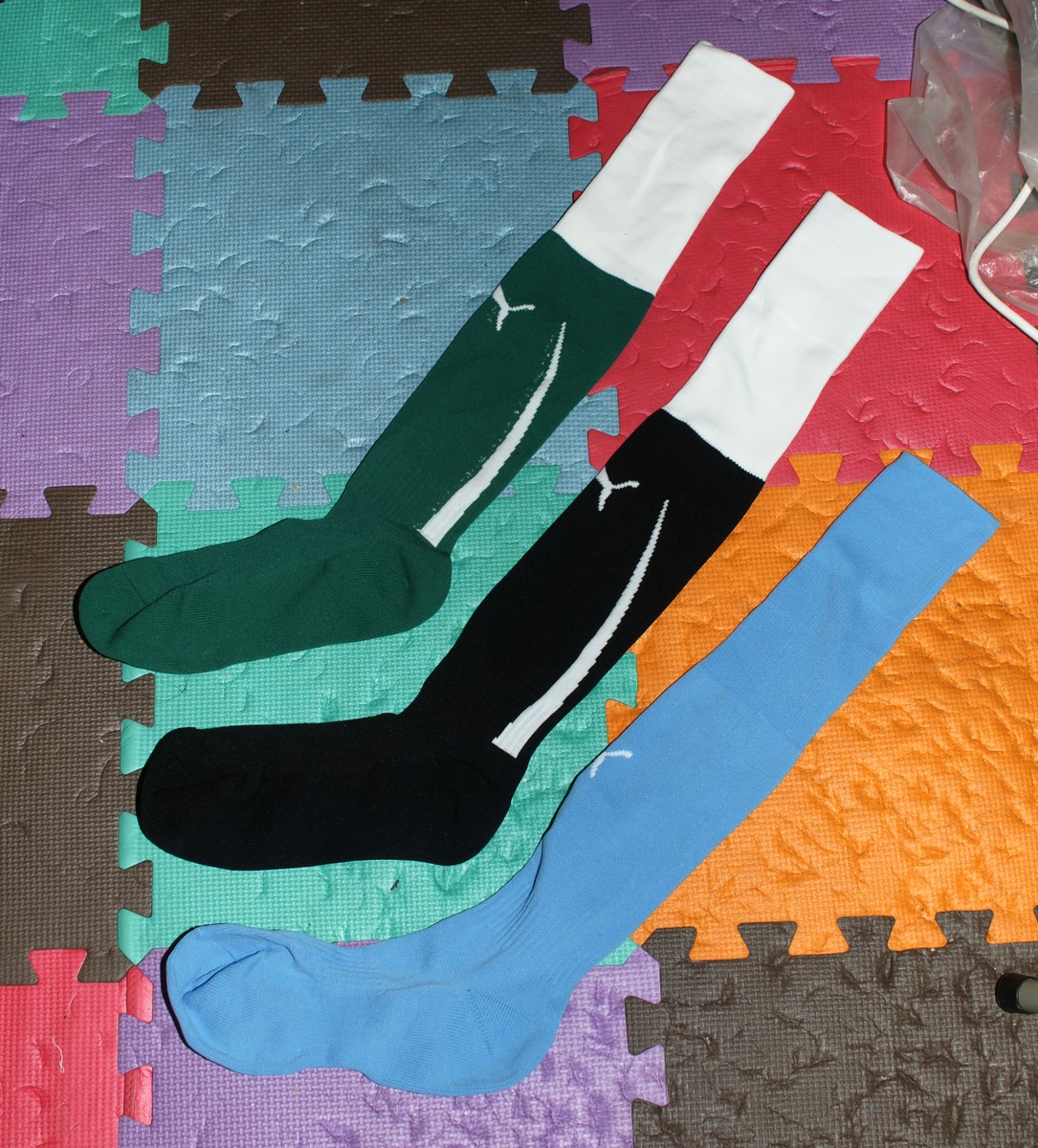 Play in the football socks