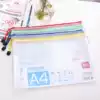 Deli zipper bag Office 5654 grid zipper bag A4 document bag Color briefcase Pull edge bag Data bag