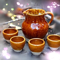 Yunnan handmade earth pottery pot pottery Earth pottery teapot Coarse pottery teapot firewood fired teapot Large teapot pot cover