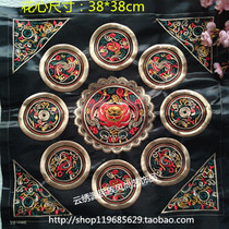 Eight dishes and one soup golden bowl series machine embroidery accessories ethnic clothing various handmade DIY accessories for bags A_53#