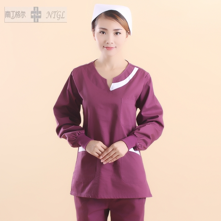 New slim women Korean suit wash suit winter clothes brush hand clothes long sleeve oral two-piece work clothes NP-86