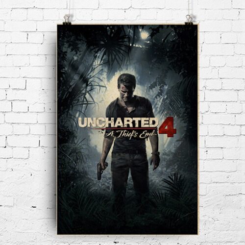 Mysterious Sea Area 4 Posters Uncharted4 Thieves Weekend Road Games Propaganda Painting Web Cafe Decoration Picture Game Posters