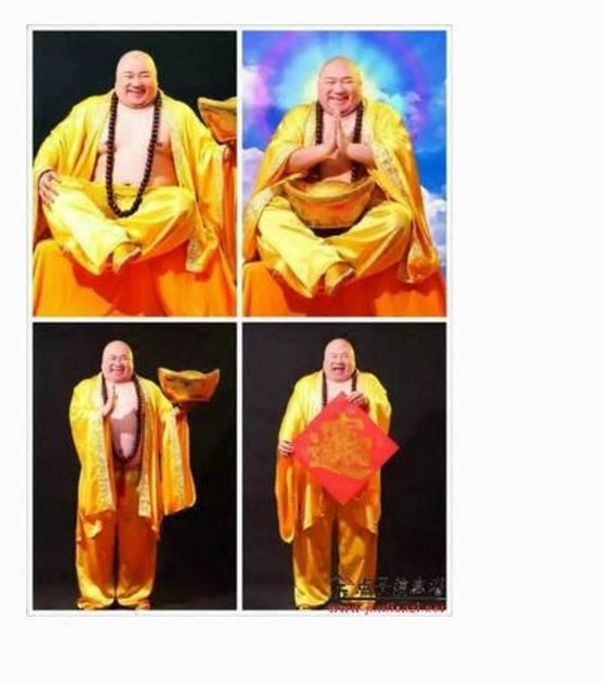 Costume for the Maitreya Buddha from Journey to the West Children. Adult Performance Costumes, Film and Television Costumes