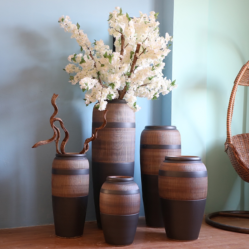 Jingdezhen do old vintage landing crude dry flower, flower implement some ceramic jar jar earthenware vase do old vase flowerpot