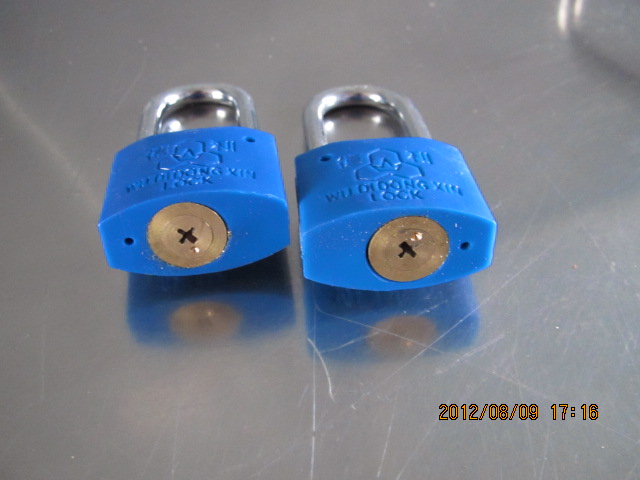 Hot-selling open padlock plastic plum blossom key power meter box lock one key to open multiple waterproof and anti-theft