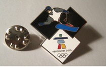 2010 Vancouver Winter Olympics Badge Black Diamond Series Sports Badge Mens Snowboard Badge