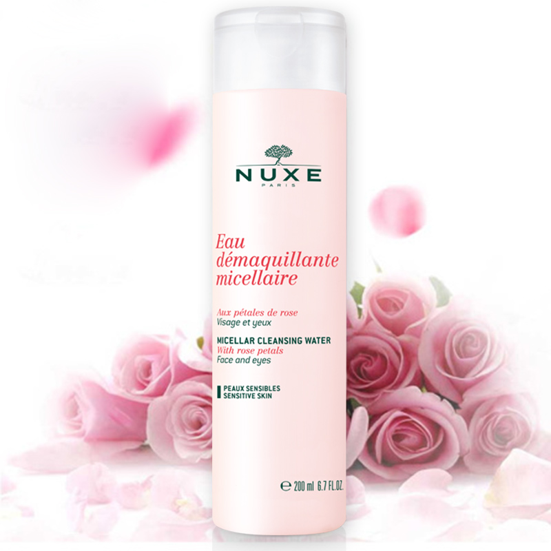 nuxe欧树三种玫瑰花凝保湿卸妆水200ml洁肤液净颜清洁保湿
