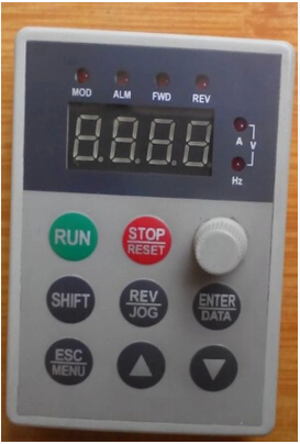 Frequency converter throttle frequency modulation operation setup panel 2 RUN STOP SHIFT REV JOG ESC