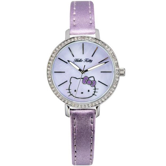HELLO KITTY LUXURIOUS CRYSTAL DRILL Fashion Watches _ purple-Taobao