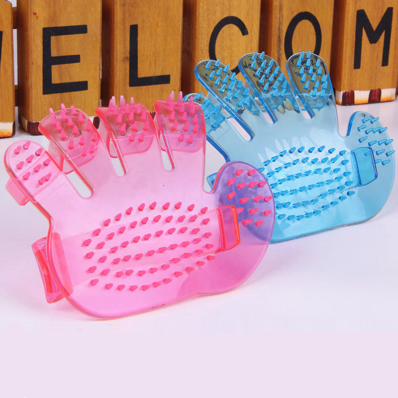Pet bath cleaning palm brush crystal finger set bath massage brush dog bath brush dog bath brush gloves