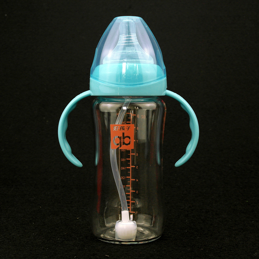 好孩子母乳实感 宽口径 吸管玻璃奶瓶260ml B80191