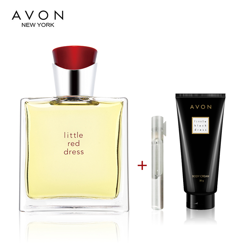 Avon/雅芳小红裙喷雾女士香水50ml 妩媚版小黑裙 花香送赠品