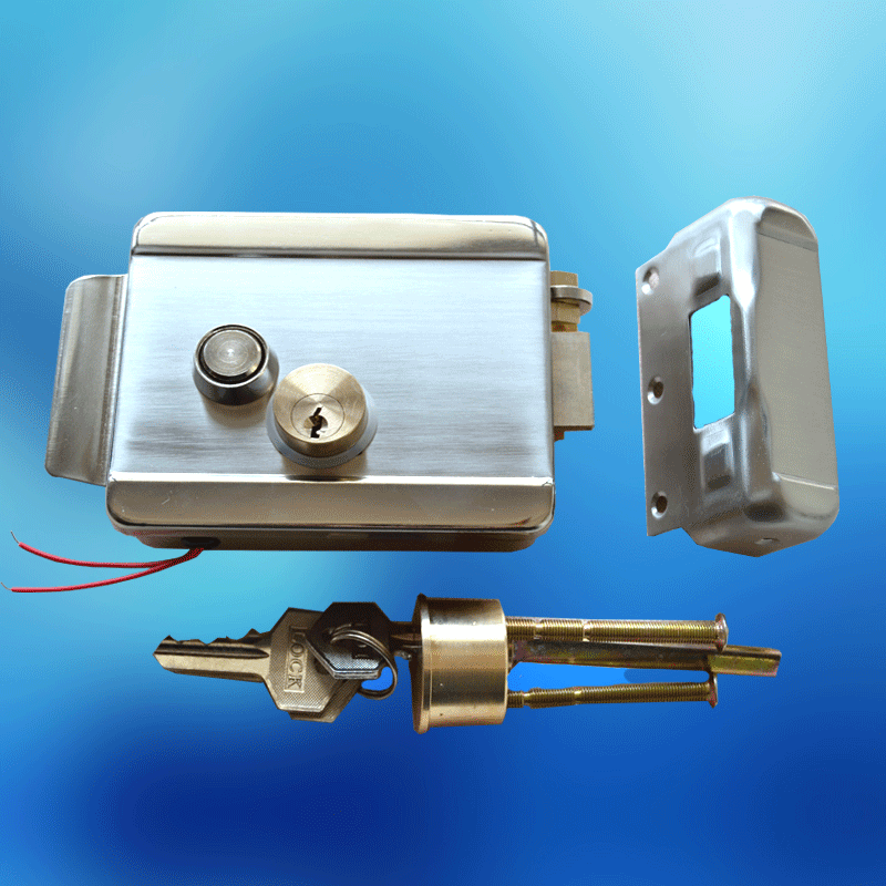 Waterproof double key lock electroplating pull nickel pulley electric control lock rental house indoor intelligent security door electric control lock