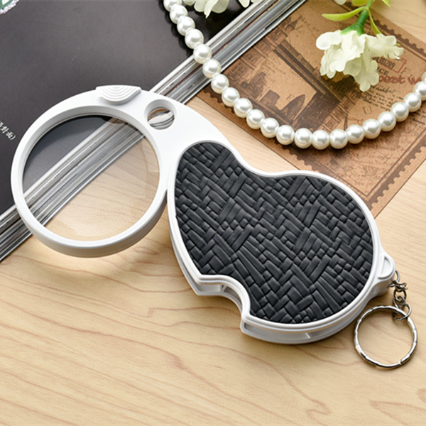 4 times 20 times portable reading magnifier High-fold Folding Handheld High Definition Magnifier read with LED light
