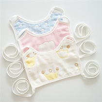 Infant mask style round mouth full cotton six-layer gauze baby enclosure for a spat with a dining pocket lace