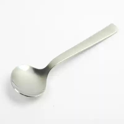 Stainless steel coffee mixing spoon dessert spoon children spoon Korean round head eating spoon milk tea fruit powder spoon