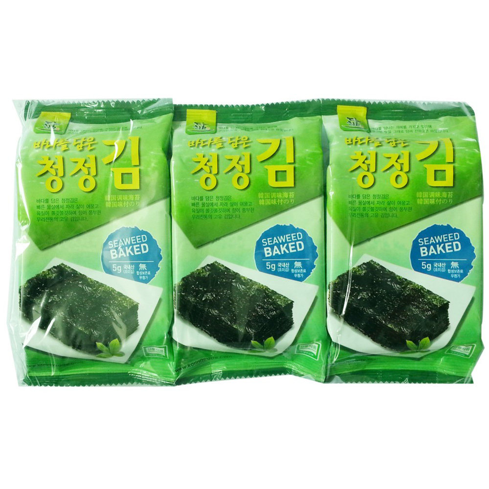 【天猫超市】韩国进口韩欣海苔3*5g（原味）好吃零食源自韩国