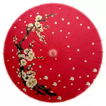 Ancient oil paper umbrella Red Plum Blossom rainproof sunscreen photo Dance Umbrella cheongsam walk show wedding red umbrella custom
