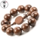 Shuo Heng Jin Si Tan Bracelet Cặp đôi nam nữ mẫu mã Cat Eye Sandalwood Bracelet 20 18 15 Hạt Nhà máy hàng loạt - Vòng đeo tay Clasp Vòng đeo tay Clasp