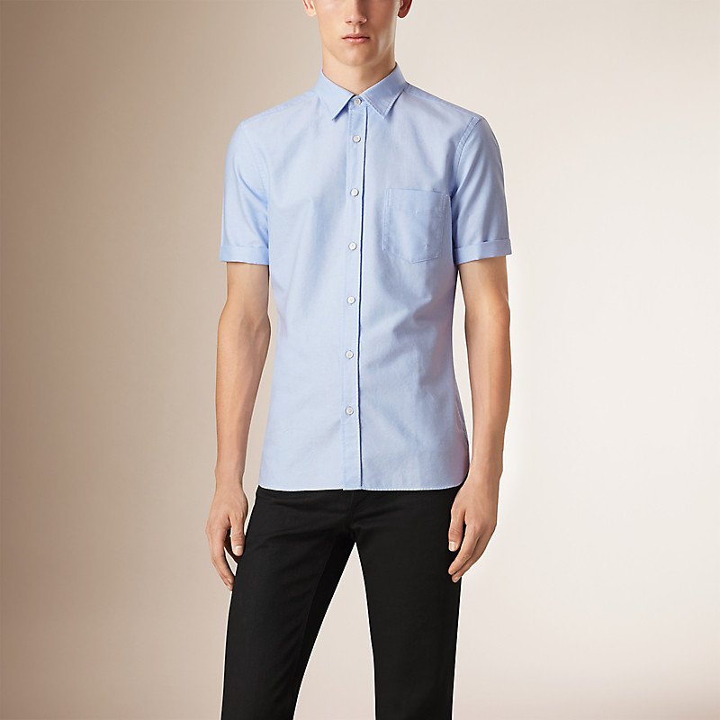 BURBERRY/博柏利短袖棉质牛津衬衫 39961191