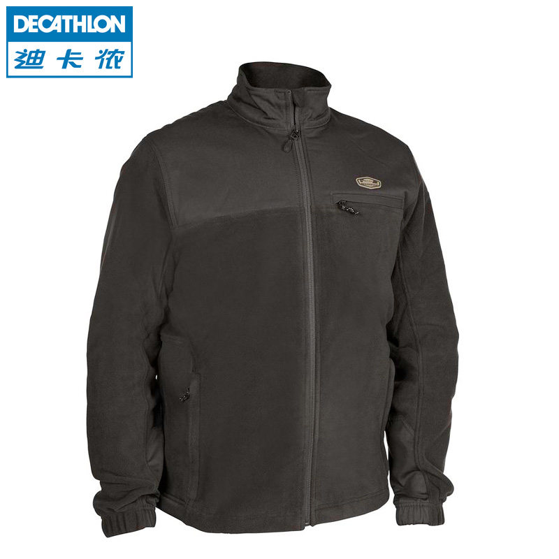 迪卡侬 户外抓绒衣男 加厚保暖外套开衫冲锋衣内胆SOLOGNAC
