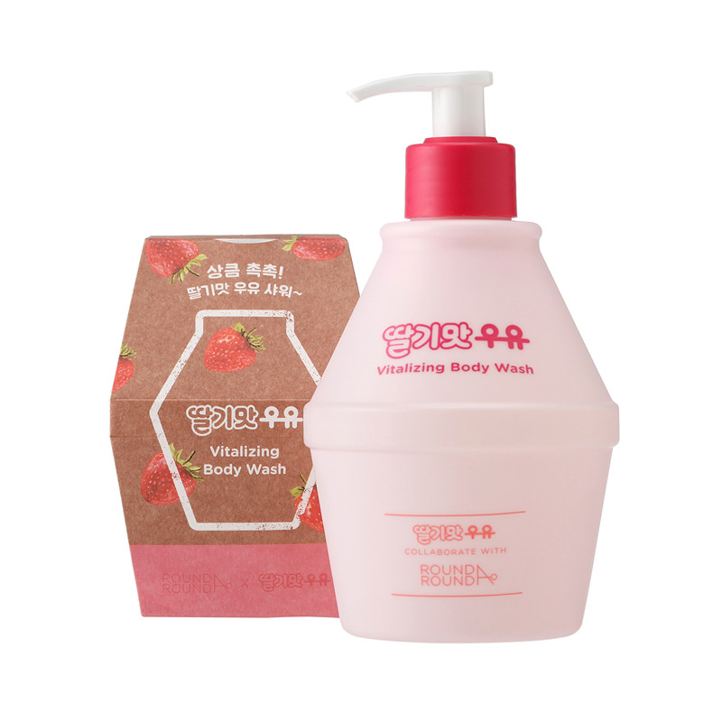 round a round 草莓牛奶 清爽沐浴露400ml