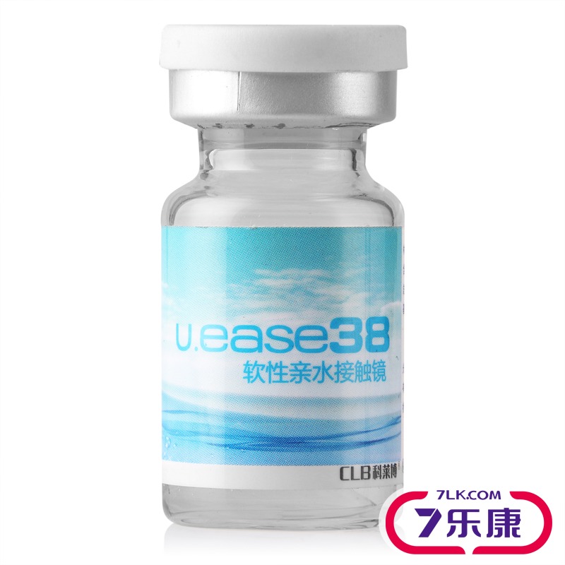 [2送镜盒]科莱博隐形近视眼镜年抛1片装U.ease38水润透明清晰包邮