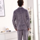 Bộ đồ ngủ nam mùa đông dày flannel phù hợp với tay dài mùa xuân và mùa thu san hô lông cừu XL cha trung niên phục vụ nhà pijama nam trung niên Bộ Pajama