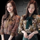 Áo voan hoa nữ 2018 xuân hè mới áo sơ mi Hàn Quốc phiên bản áo cánh cung lỏng lẻo tay áo sơ mi áo sơ mi nữ công sở Mùa xuân