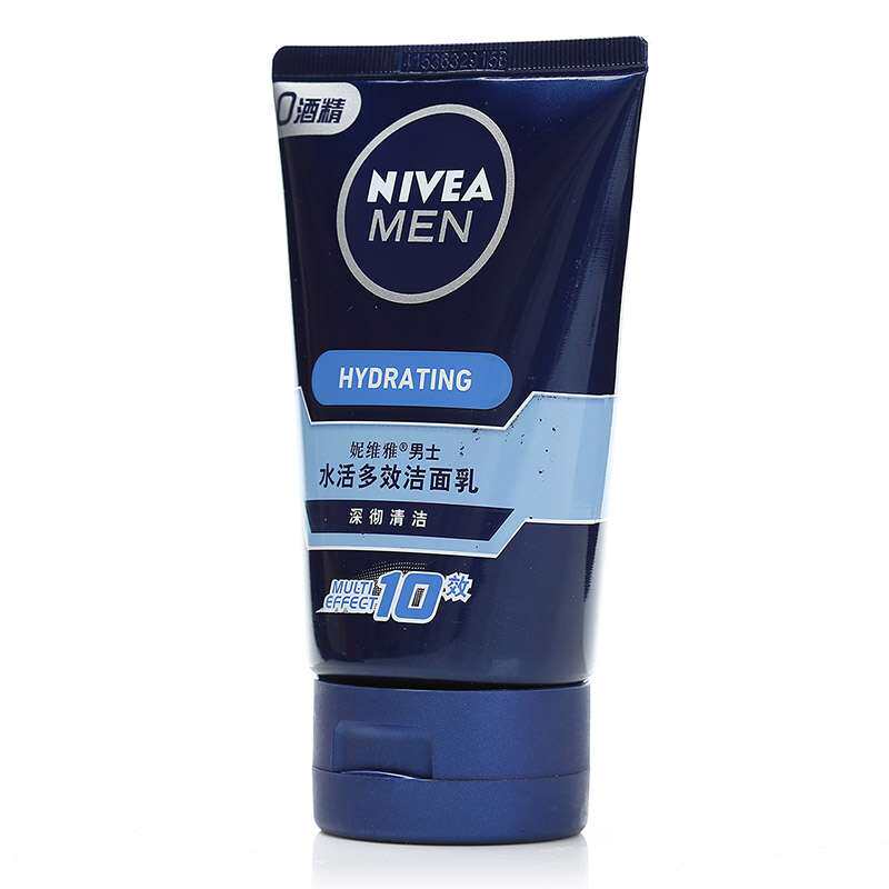 Nivea/妮维雅男士水活多效洁面乳100g  深层清洁