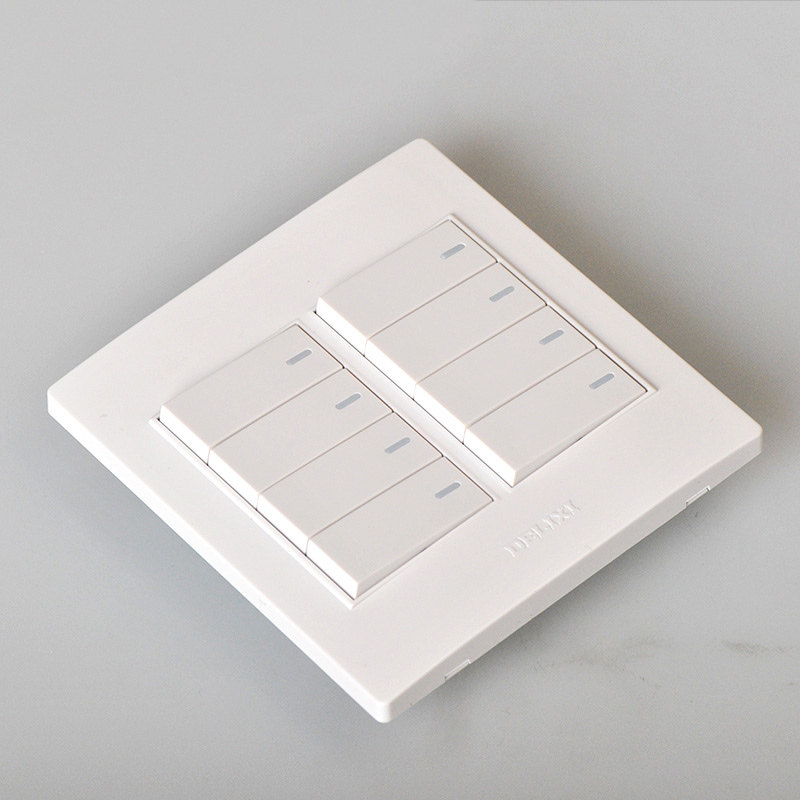 Delixi 120 type switch socket wall panel CD301 large eight open double cut