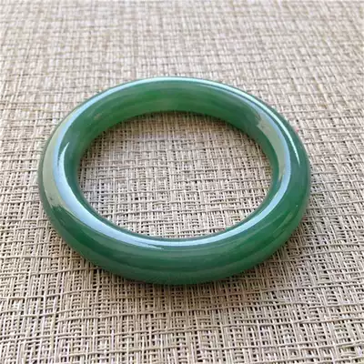 Natural Myanmar old pit A goods emerald bracelet ice waxy seed full of green round jade bracelet women with certificate KQ037