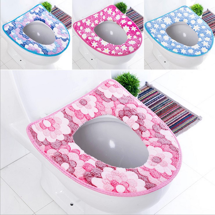 Home warm thickened adhesive style magic buckle toilet cushion toilet toilet cover for toilet cover universal horse lid cushion