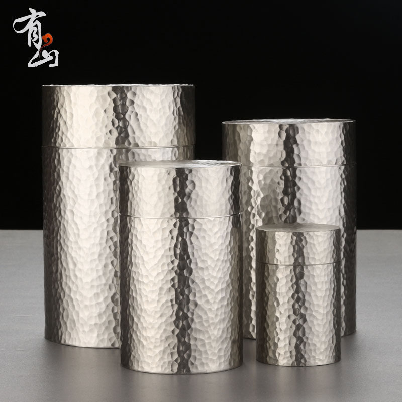 Tin Caddy pure tin sealing between China and Malaysia tea large and medium-sized s hand hammer chu cha guan