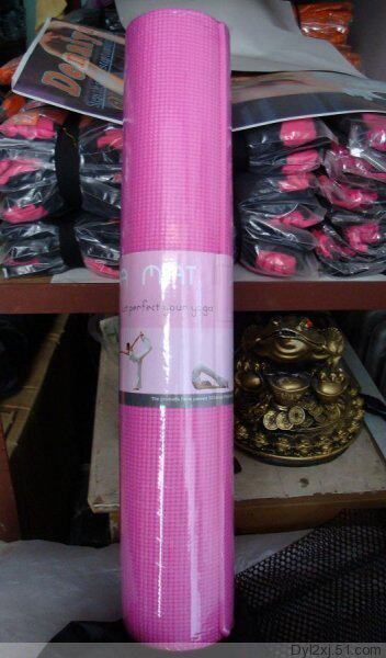 PVC6MM clean version yoga mat non-slip mat fitness mat floor mat with net pocket environmental protection less flavor men and women exercise mat