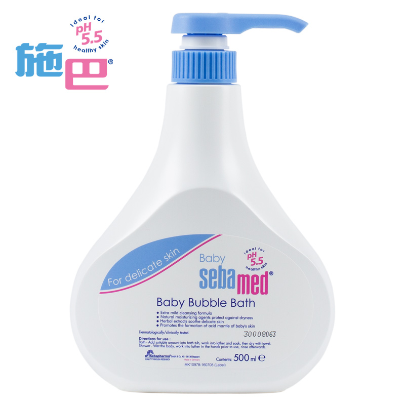 施巴婴儿泡泡沐浴露500ml 德国进口儿童无泪配方洗发沐浴二合一