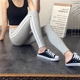 Xuân 2018 mới modal cotton hai thanh kéo dải 2 thanh mảnh giảm béo chân legging thể thao quần ống suông nữ đẹp Khởi động cắt
