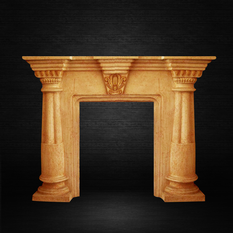 Ouya Art Sandstone Simple Fireplace Sandstone Fireplace Home Improvement Main Material Sandstone Pillar Flower Fireplace S011