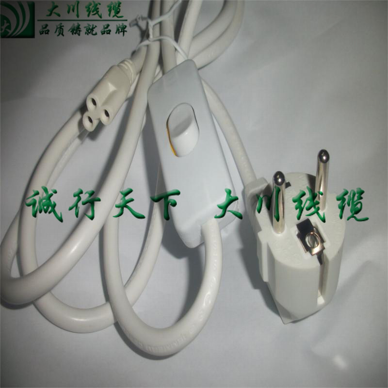 Supply LED integrated lighting tube lighting T5T8 European gauge VDE plug connection line 2 inserts 3-hole wire