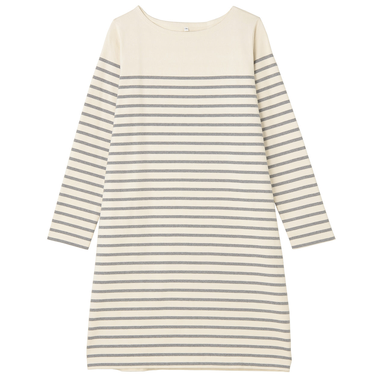 无印良品MUJI 女式 装饰条纹长袖连衣裙