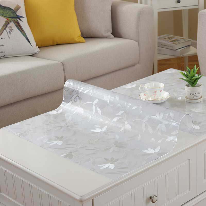 Thickening soft glass PVC plastic waterproof tea cushion transparent crystal plate wash tea table cloth