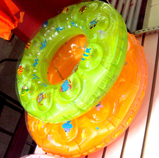 Cartoon crystal swimming ring for young children Children adult universal sitting ring Double layer leak-proof floating ring life buoy