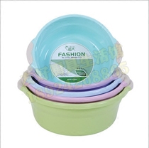 Plastic home fashion elegant color round basin mixed color decoration thick color belt ear high quality washbasin