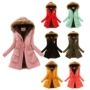 Áo cotton nhỏ nữ dài phần phiên bản Hàn Quốc 2017 mới có mũ trùm đầu cổ áo dày dày ulzzang cotton quần áo nữ áo phao nữ dài