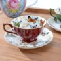 Wonder HOME Tiếng Anh Cup trà đỏ Châu Âu Cup cà phê cổ điển Trà chiều Petty Butterfly Bone Tea Tea Cup 24k Gold - Cà phê cốc hâm nóng cafe