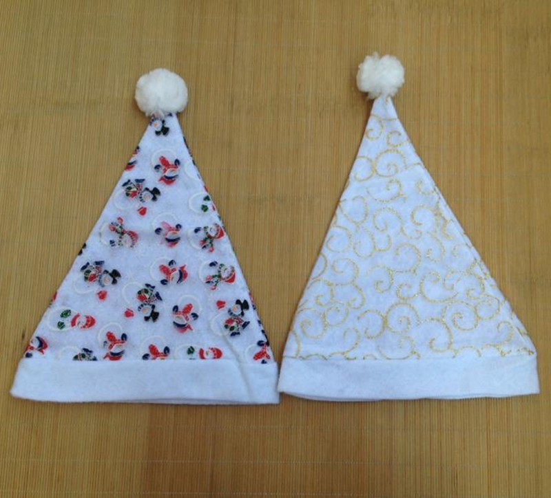Christmas gifts Christmas hats Christmas decorations snowman adult children white Christmas hats Santa Claus caps