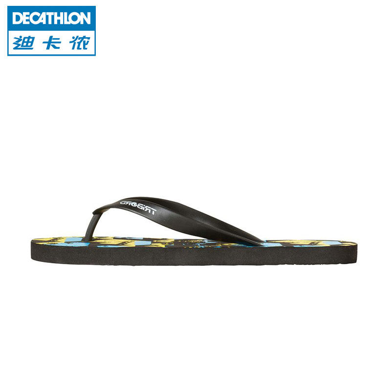 迪卡侬 情侣成人儿童青少年 印花人字拖鞋 不吸水 EVA底 TRIBORD