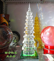 White crystal 9th ​​floor Wenchang Tower decoration study room office living room Feng Shui decoration