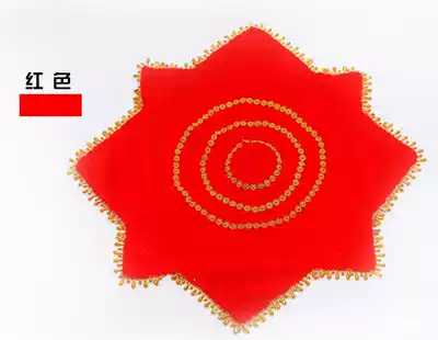 Dance handkerchief Yangko handkerchief octagonal towel extra thick with circle two people turn dance handkerchief flower 3 colors optional